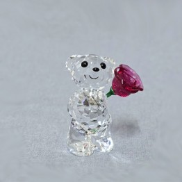 Swarovski Kristal | Lovlots | Karakters | Kris beren | Kris Beer - Een roos met liefde